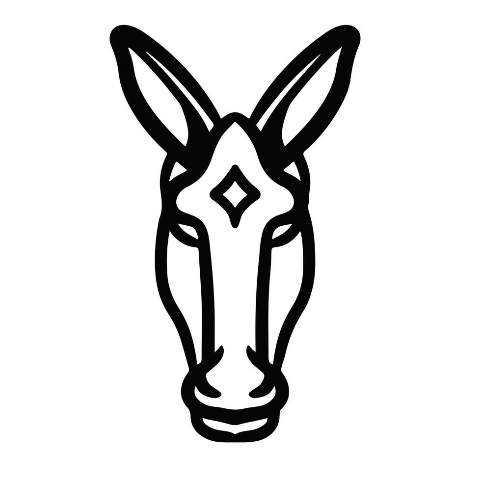 ilustración de caballo dibujada a mano para el elemento de diseño. vector