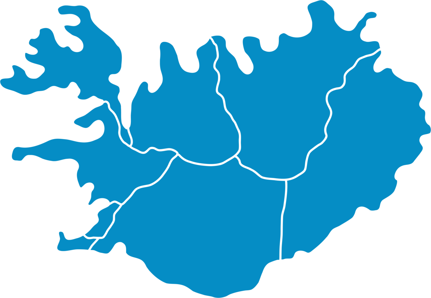 doodle freehand drawing of iceland map. png