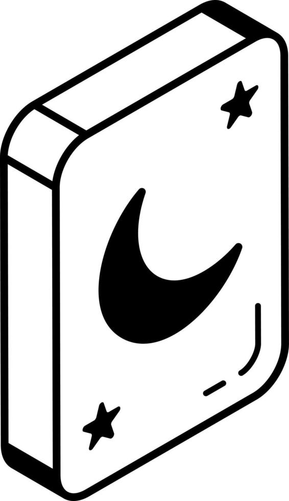 A magic tarot card line icon download vector