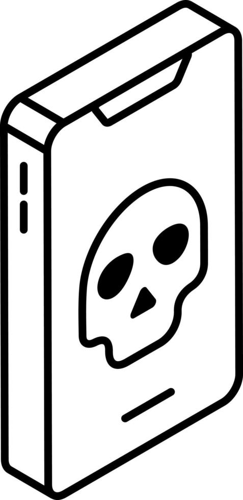 A mobile virus line editable icon vector