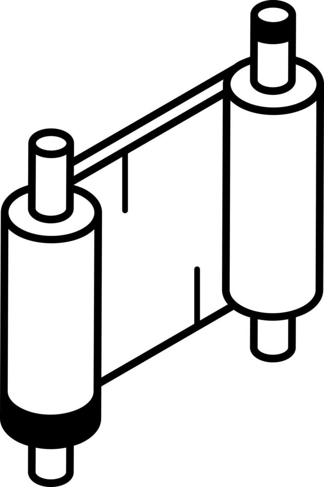 A parchment roll linear icon download vector