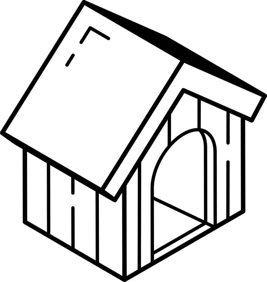 Icon of hut line design vector