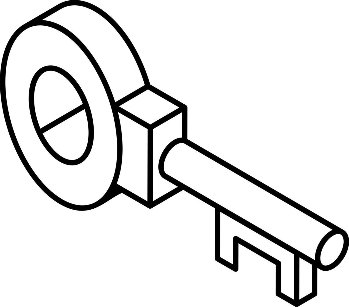 Retro key linear icon design, editable and easy to use vector