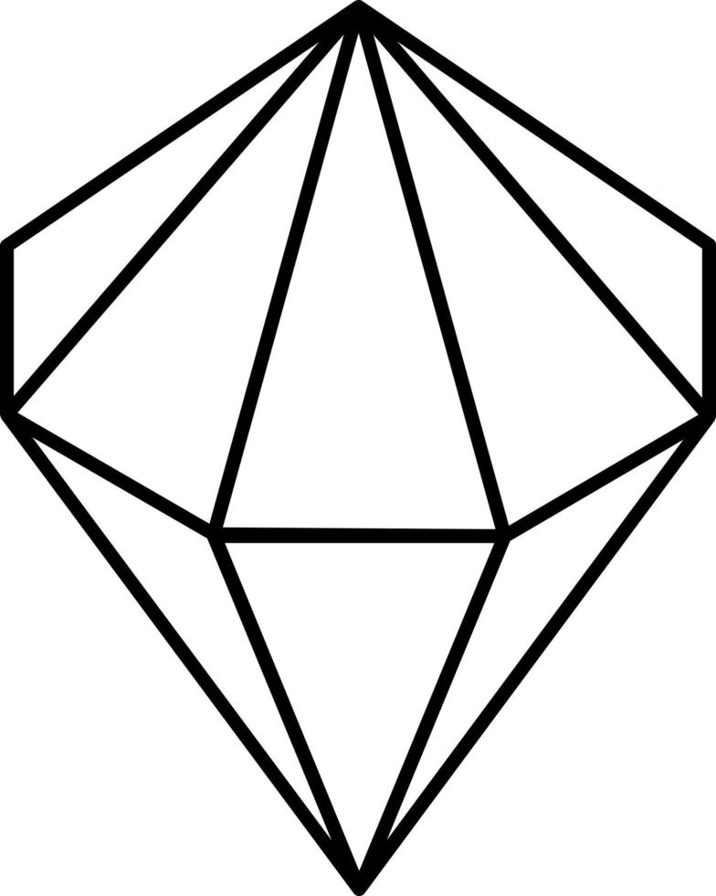 An icon of diamond line design vector