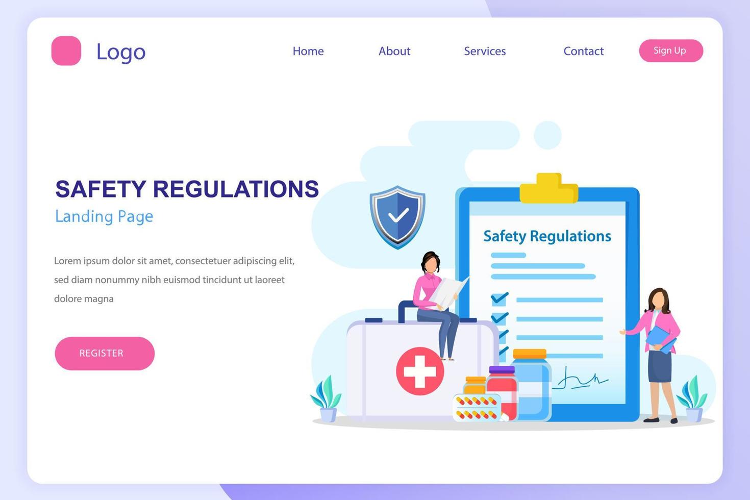 OSHA - Occupational Safety and Health Administration for business and organization vector. vector