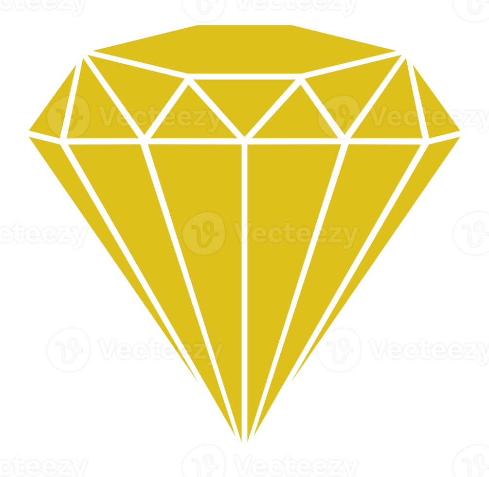 Diamantzeichenillustration für Ikone, Symbol, Piktogramm, Website oder Grafikdesignelement. PNG-Format png