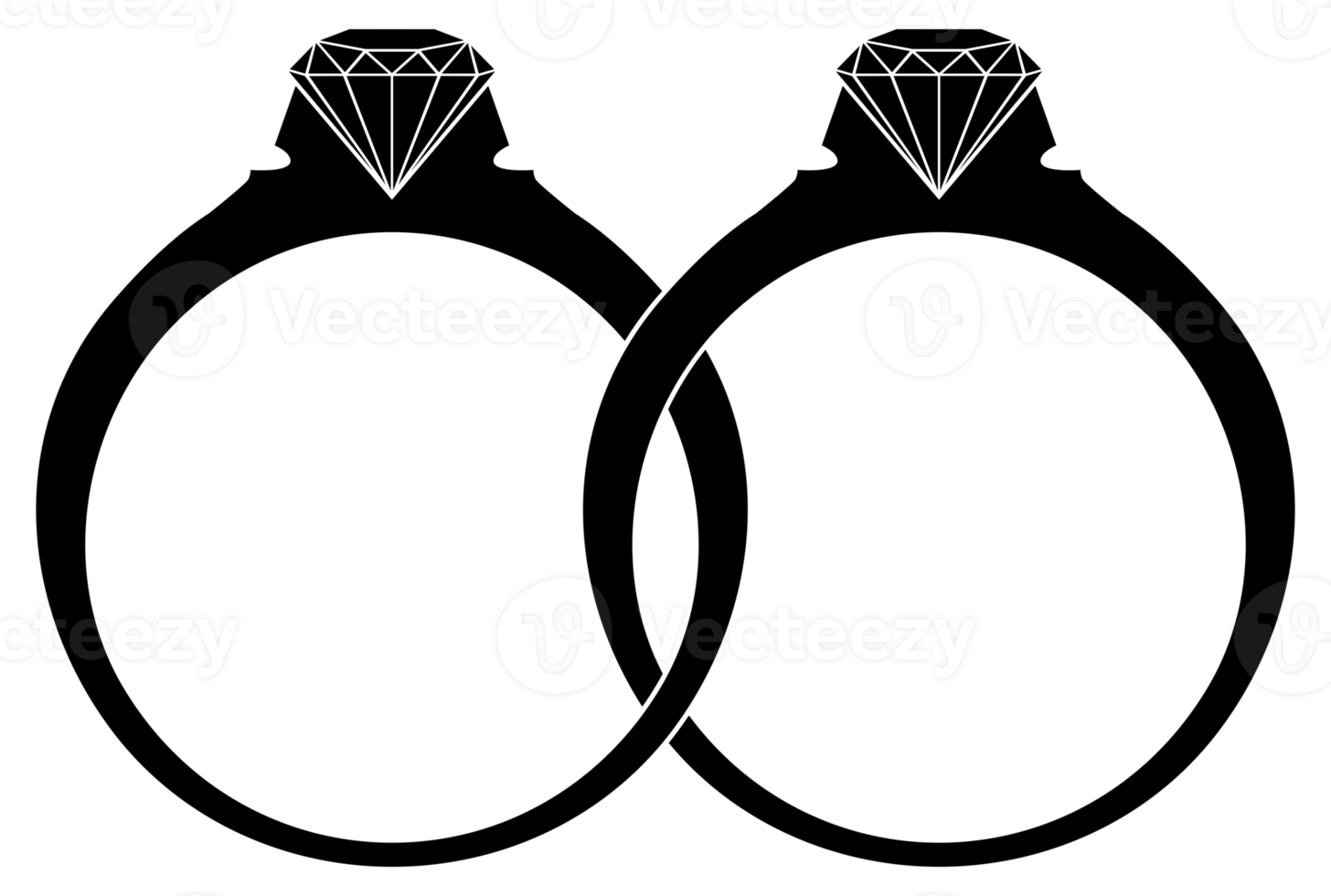 ringa diamant silhuett för fästman och äktenskap ikon symbol och för logotyp, piktogram eller grafisk design element. formatera png