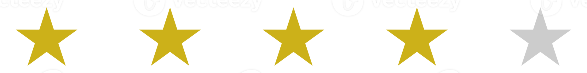 Five star, 5 Star Sign. Star Rating Icon Symbol for Pictogram, Apps, Website or Graphic Design Element. Vector Illustration png
