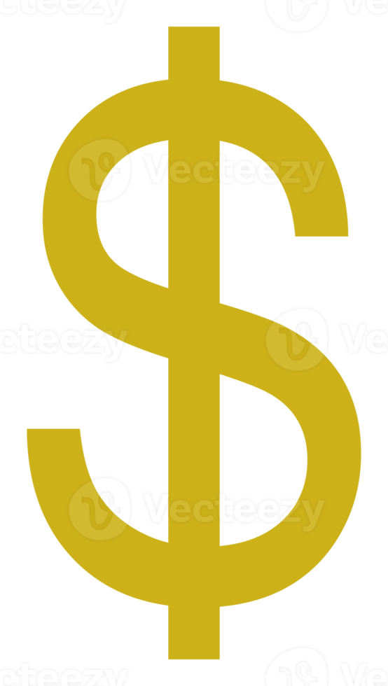 dólar, símbolo de icono de moneda usd. ilustración de dinero en dólares para pictograma o para elemento de diseño gráfico. formato png