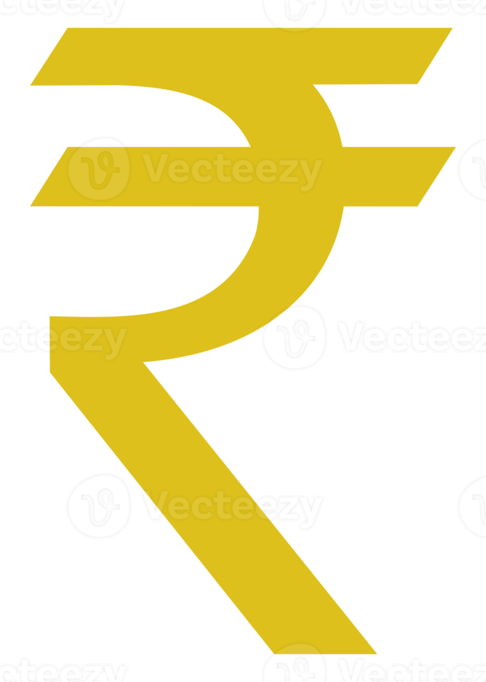 moneda india, símbolo de icono de rupia, inr. formato png