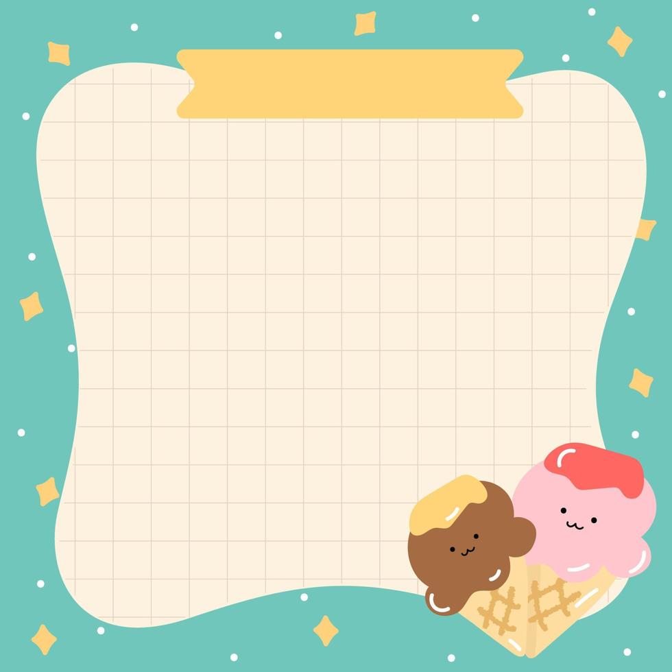 illustration vector Blank reminder paper notes, sticky note pad with