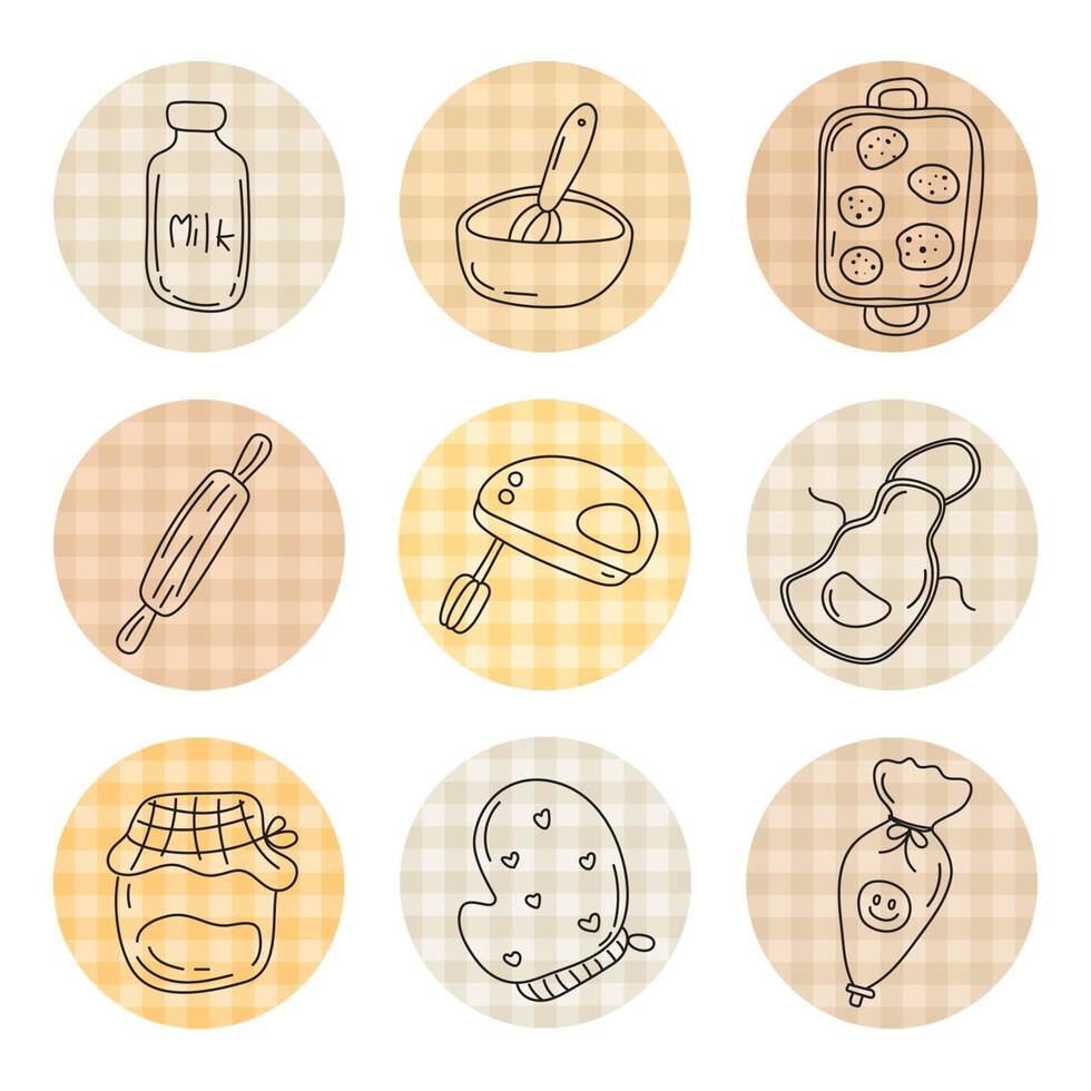 Instagram Highlights cover icons.white background. vector, illustration vector