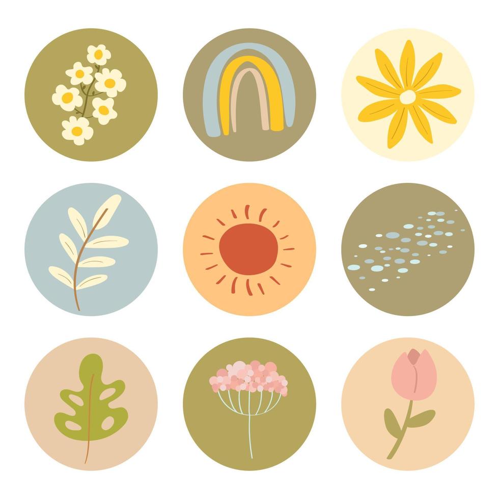 Instagram Highlights cover icons.white background. vector, illustration vector