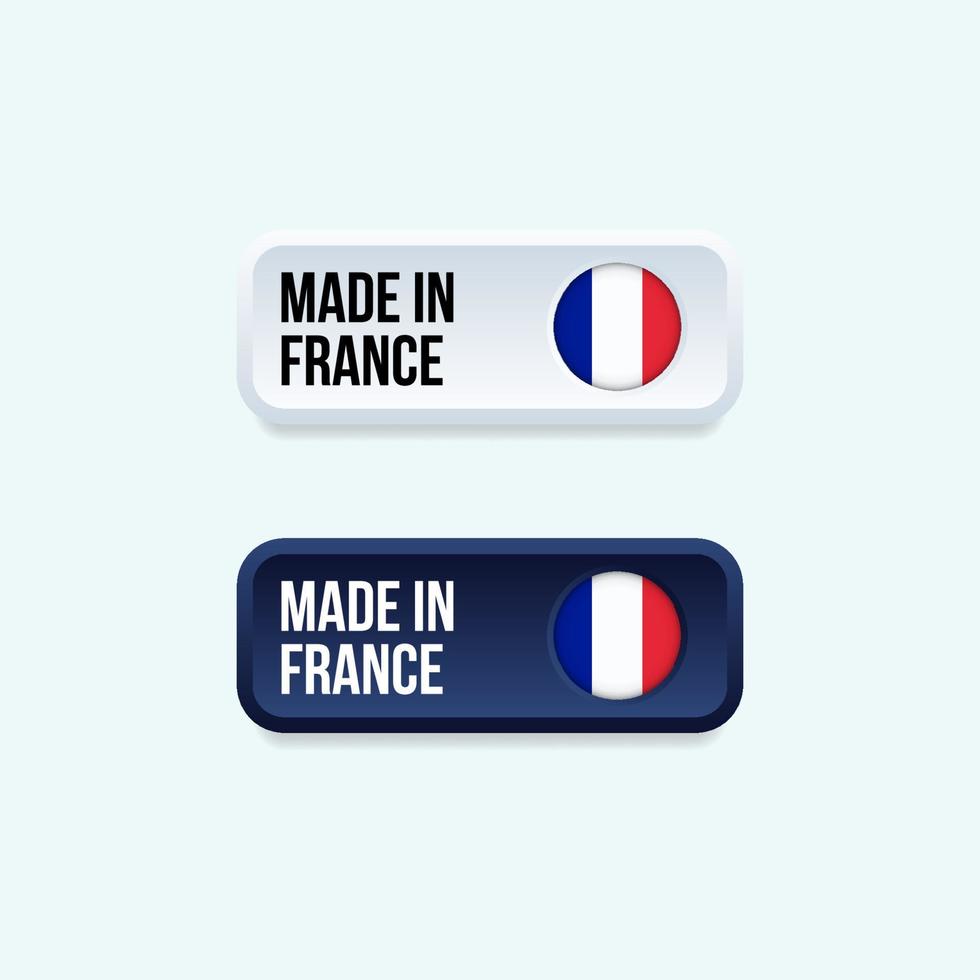 Made in France sticker for product packaging vector