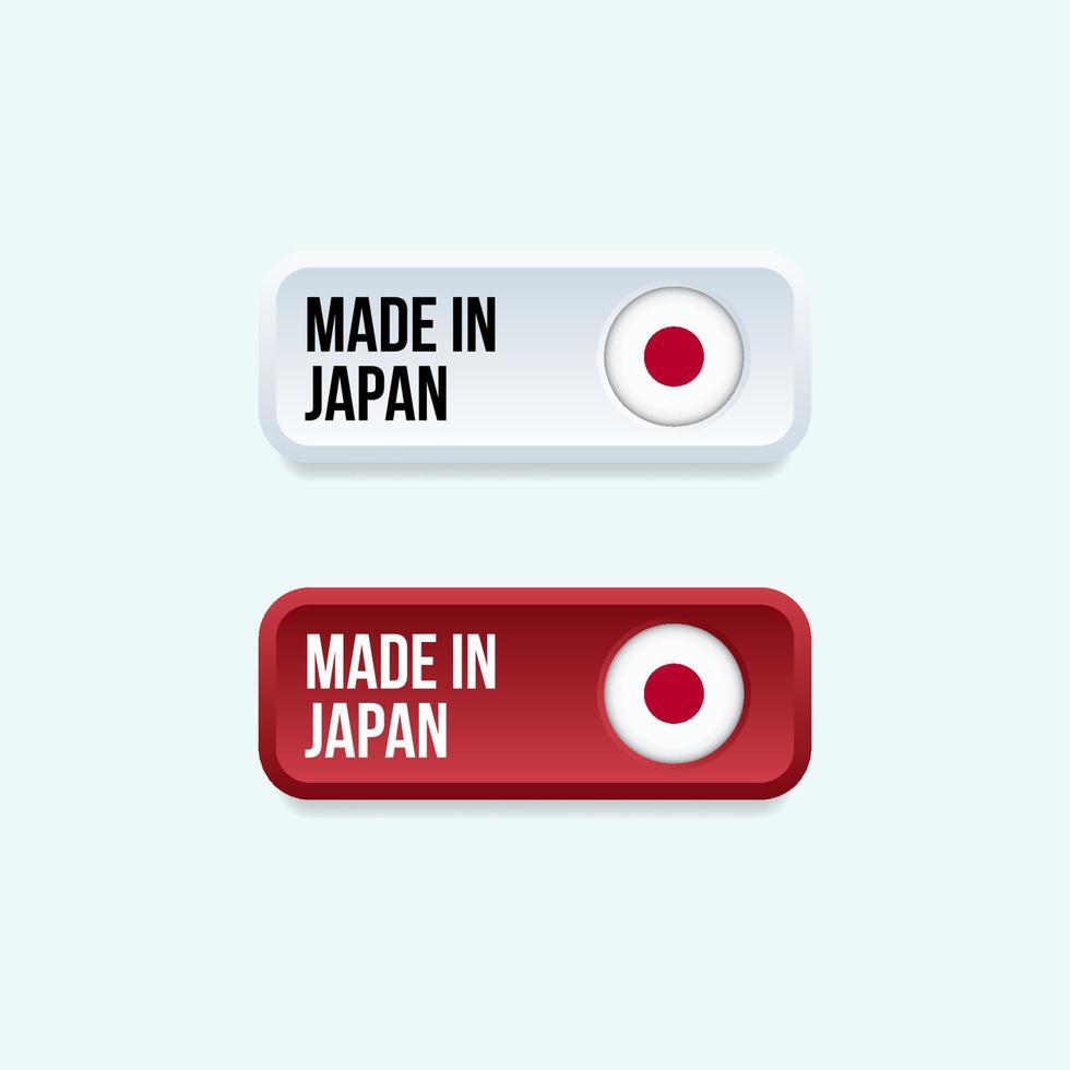 Made in Japan sticker for product packaging vector