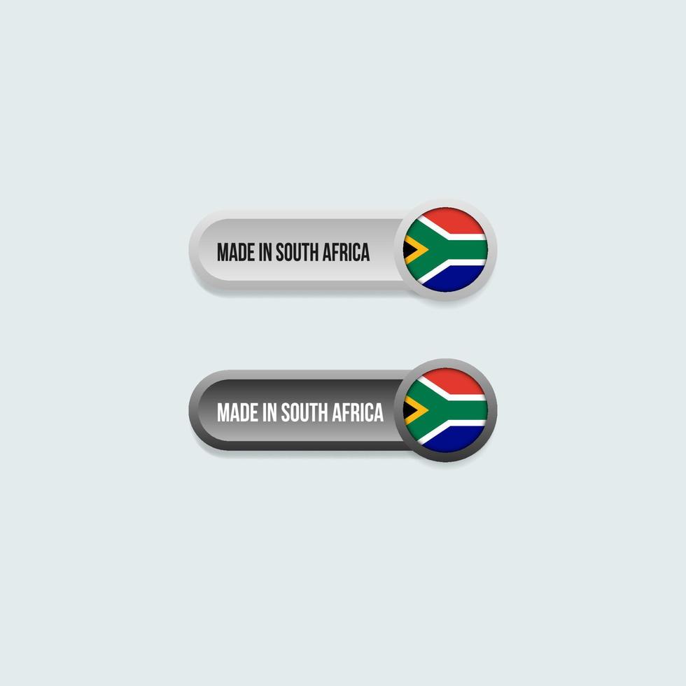 Made in South Africa label for product packaging vector