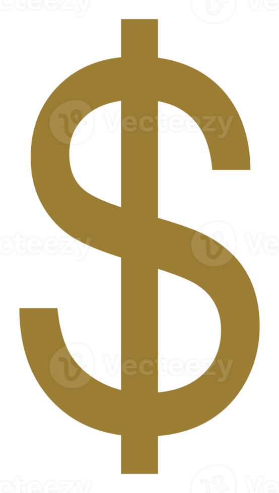 dólar, símbolo de icono de moneda usd. ilustración de dinero en dólares para pictograma o para elemento de diseño gráfico. formato png