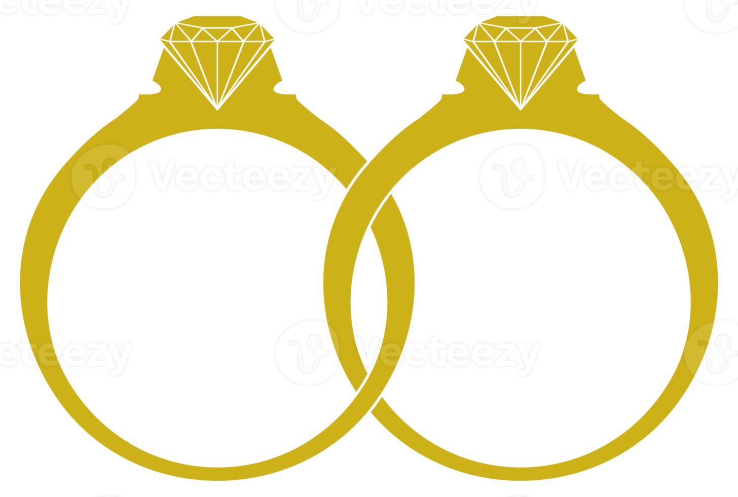 ring diamant silhouet voor verloofde en huwelijk icoon symbool en voor logo, pictogram of grafisch ontwerp element. formaat PNG