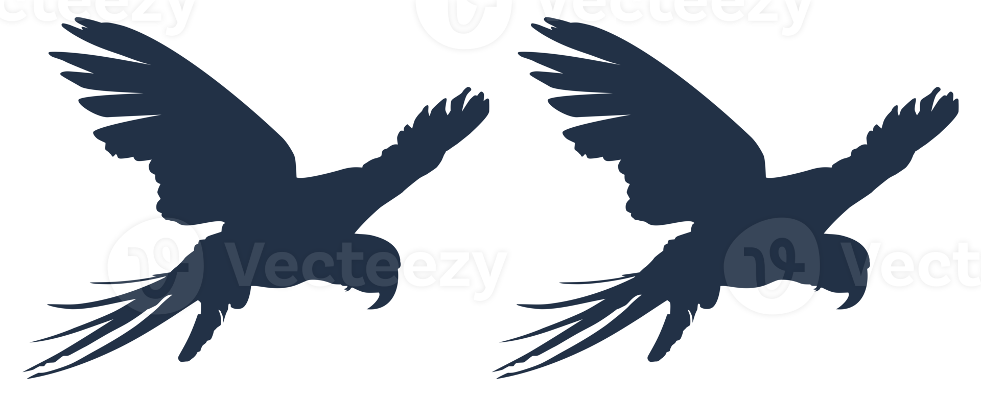 volante paio di il ara uccello silhouette per logo, pittogramma, arte illustrazione, sito web o grafico design elemento. formato png