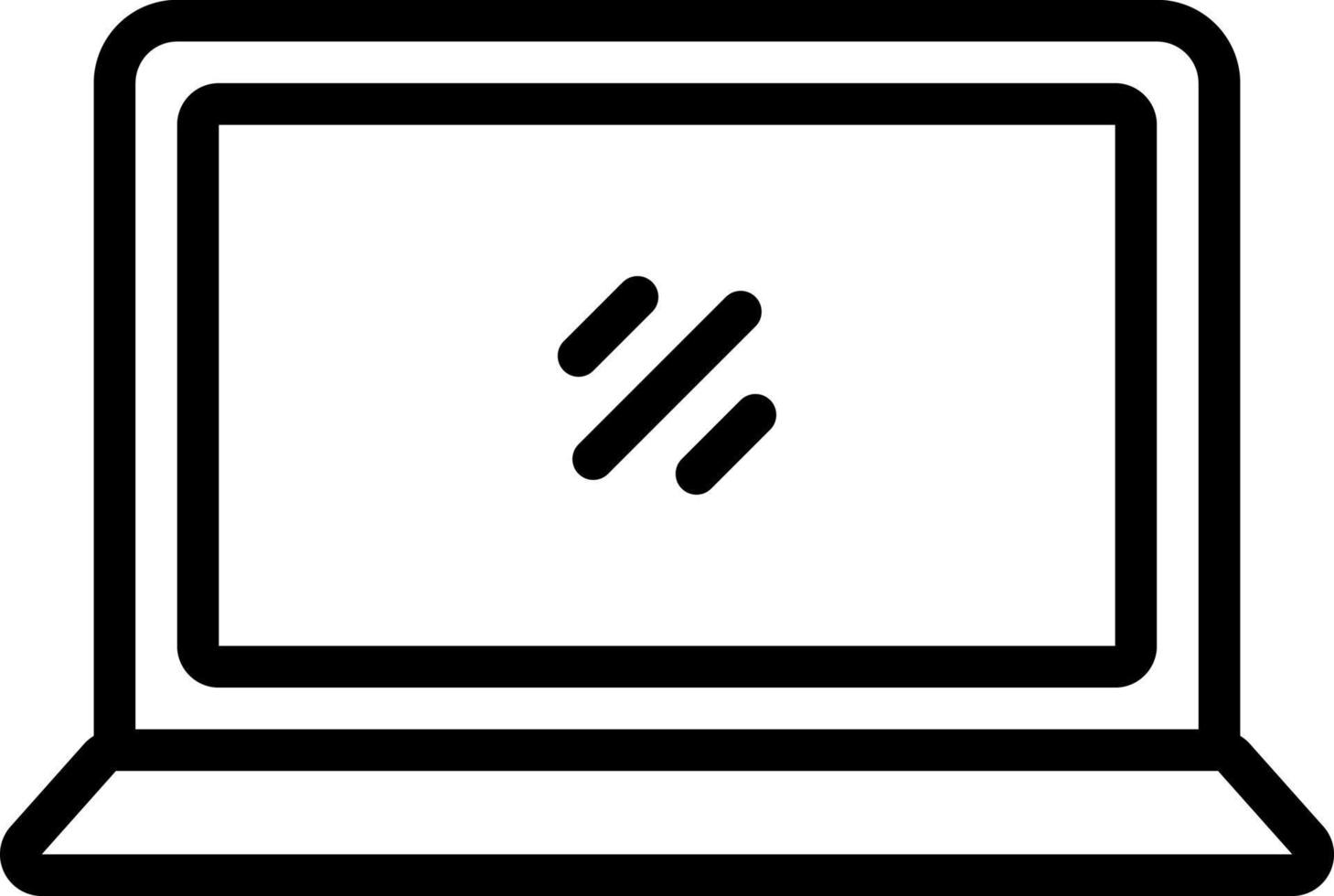 line icon for monitor vector