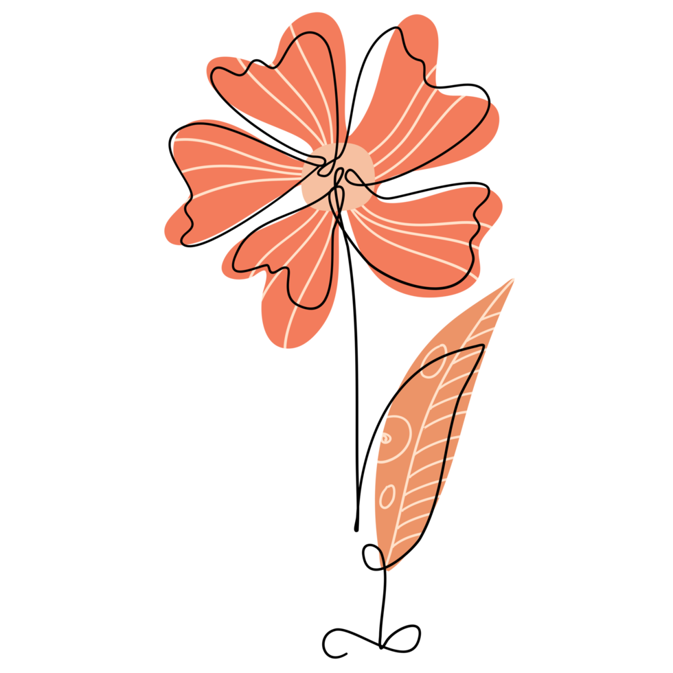 One Line Flower Drawing 12807756 PNG