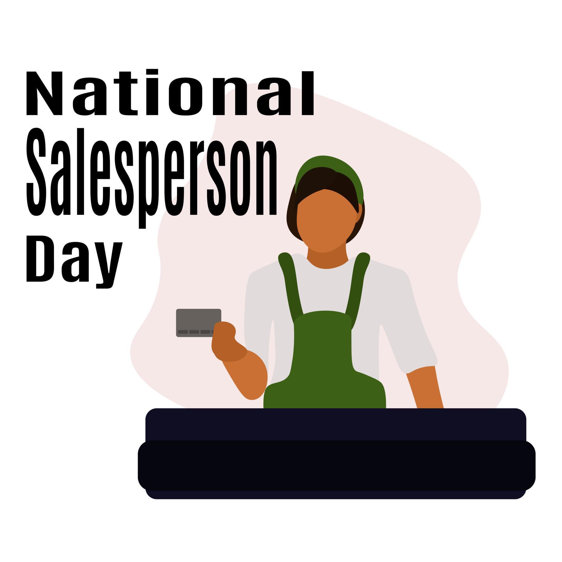 National Salesperson Day, Idea for poster, banner, flyer or postcard