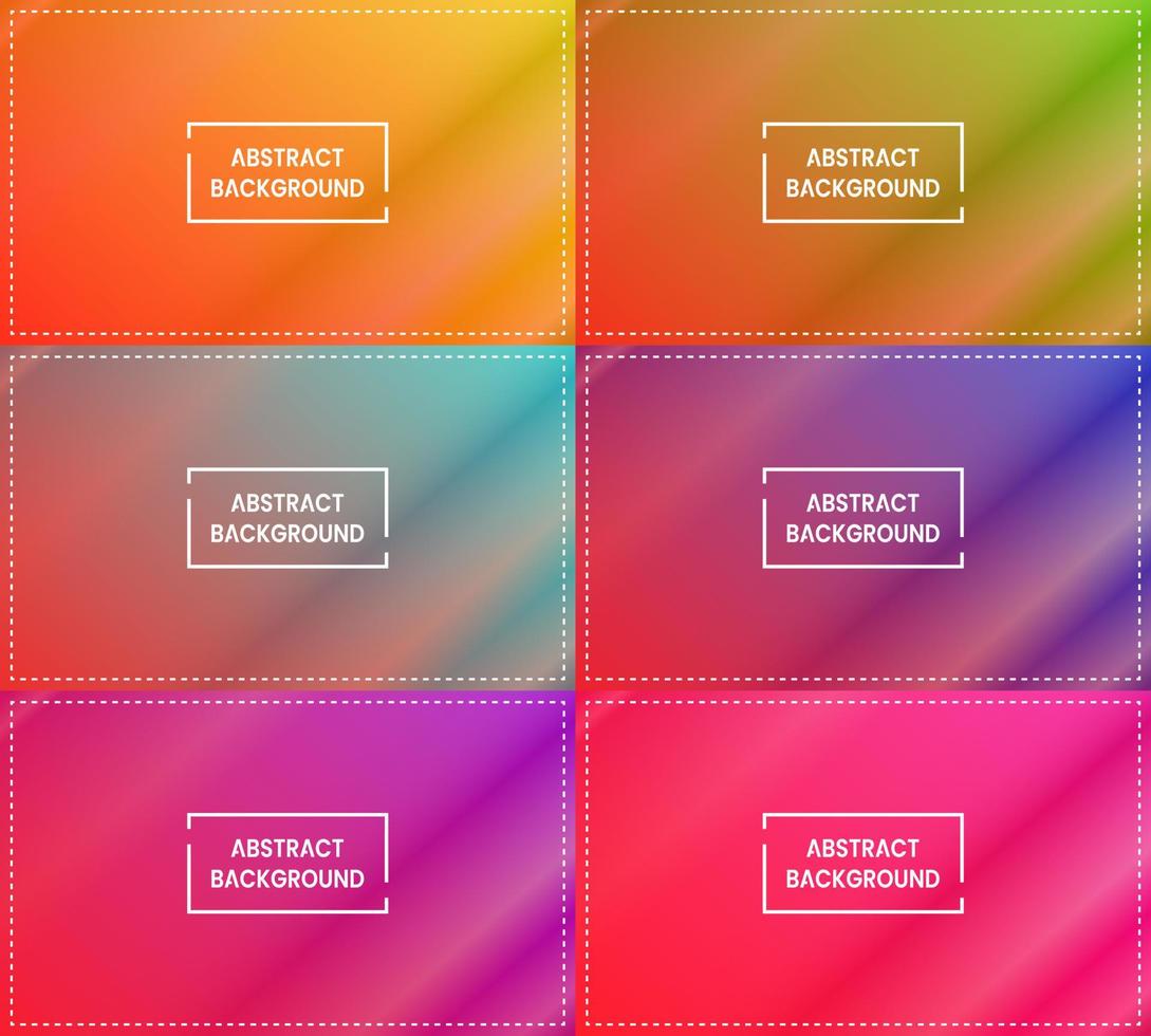 yellow, green, blue, purple, pink and red diagonal gradient collection with shining and frame. abstract, modern and color style. great for background, wallpaper, card, cover, poster, banner or flyer vector