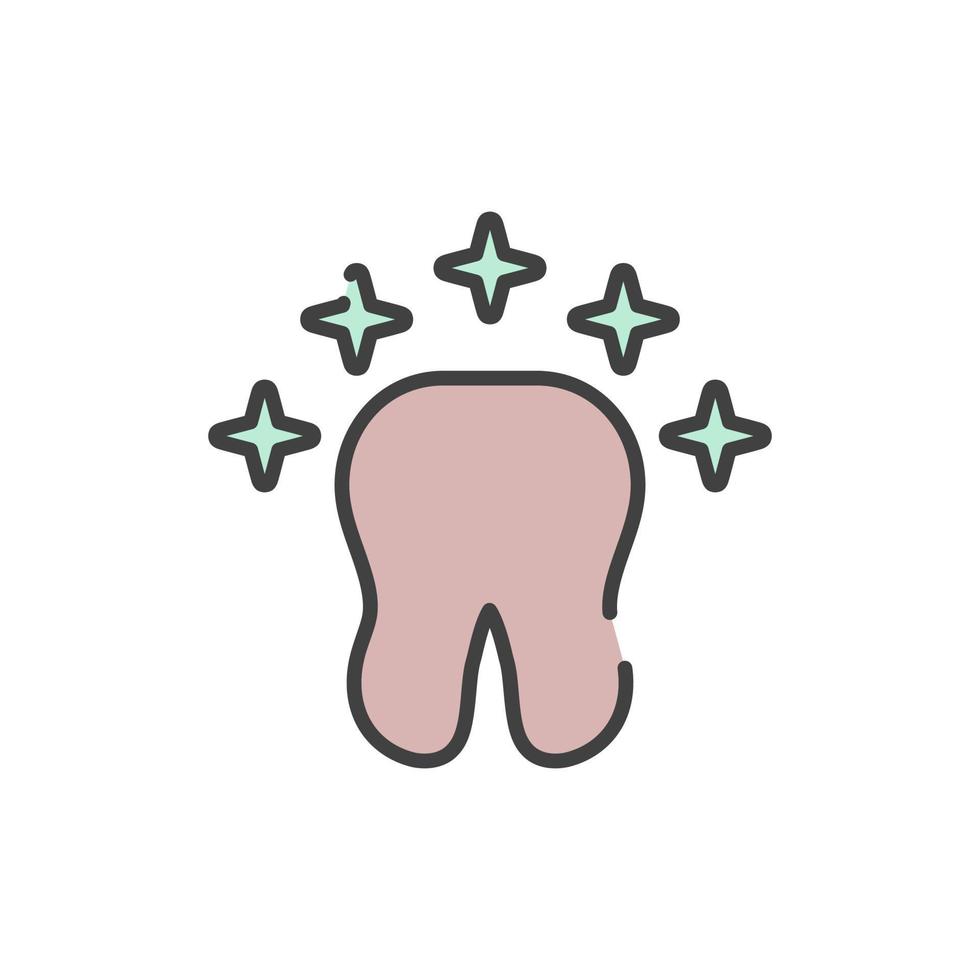 ilustración del icono de diente vector