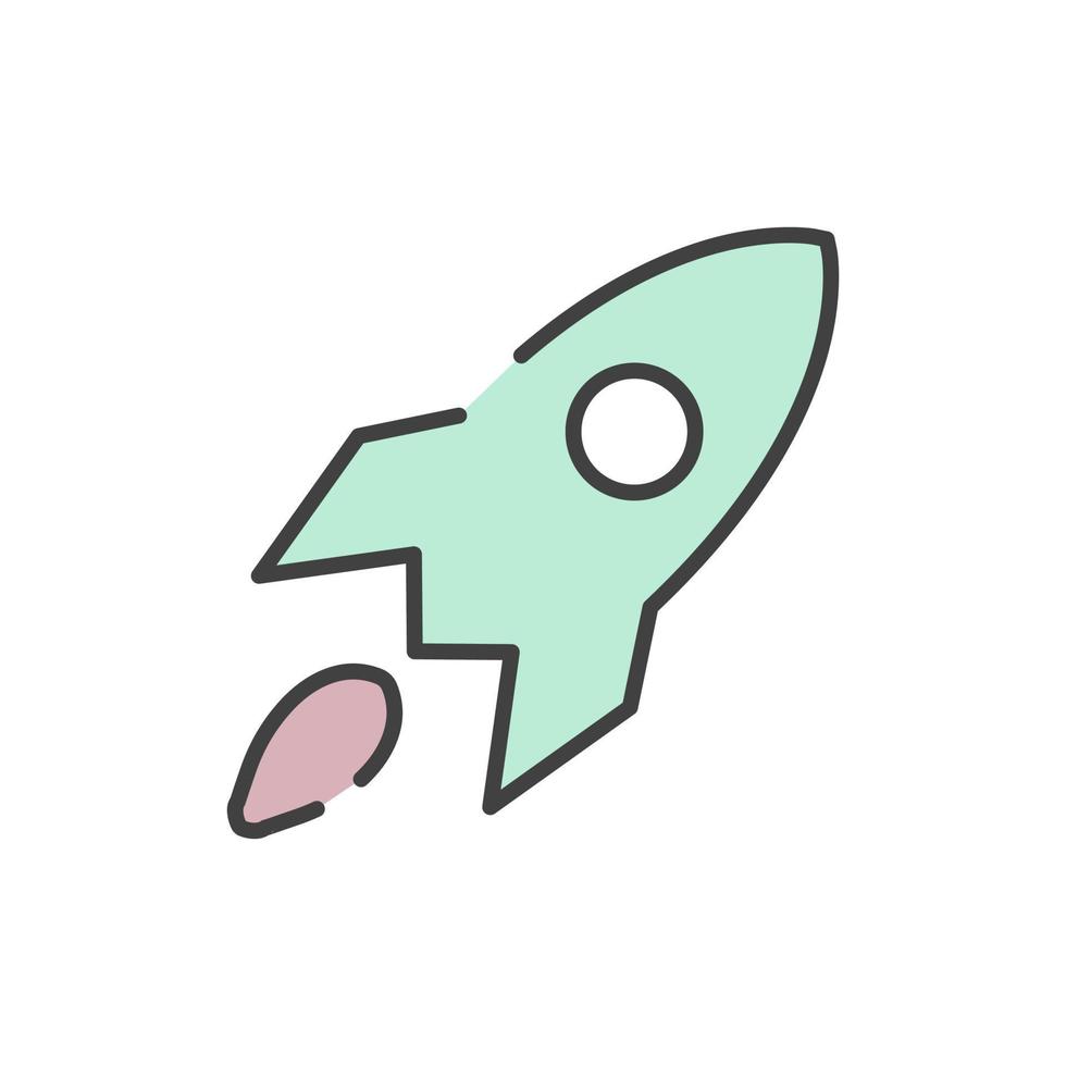 rocket icon illustration vector