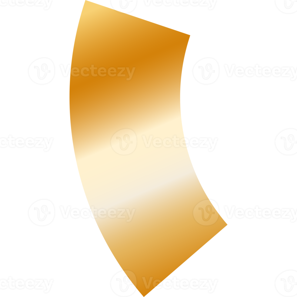 Realistic gold confetti png
