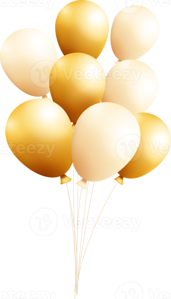 Realistic balloons for party event design png