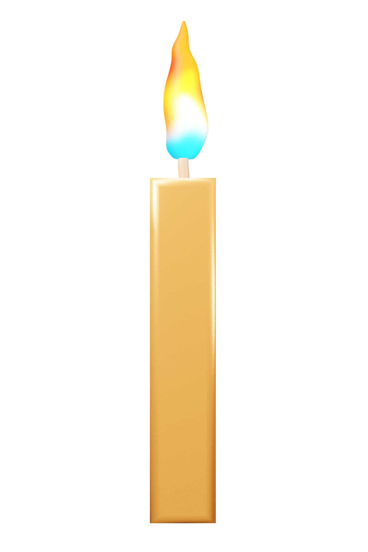 Number 1 With Candle Clipart