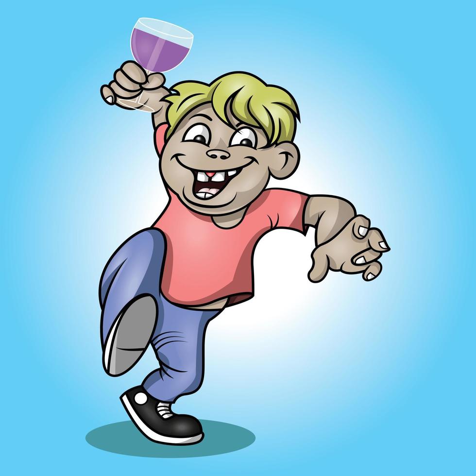 a child holding a drinking glass vector