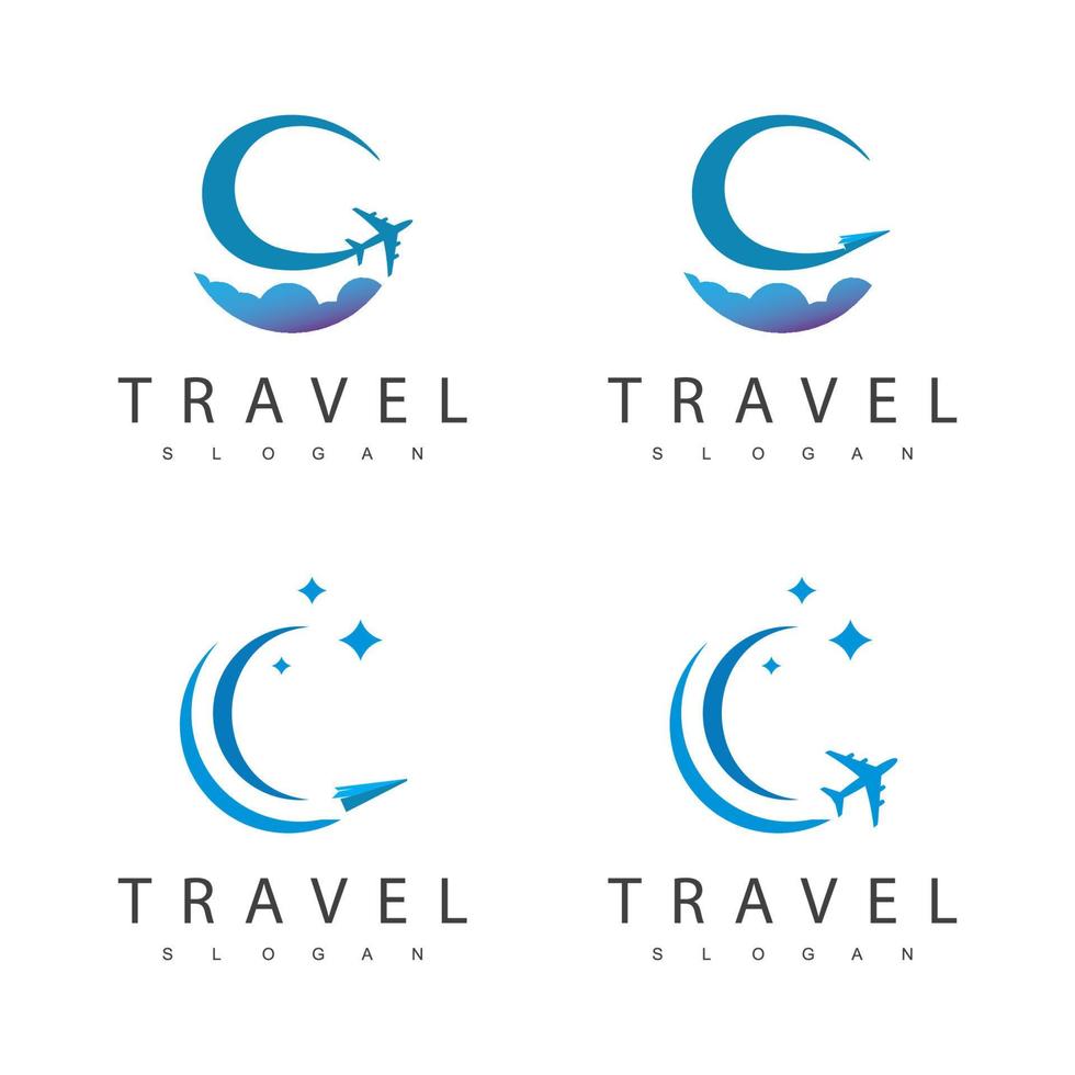 plantilla de diseño de logotipo de viaje y viaje vector