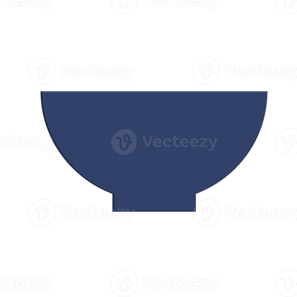 tazón de cerámica azul png