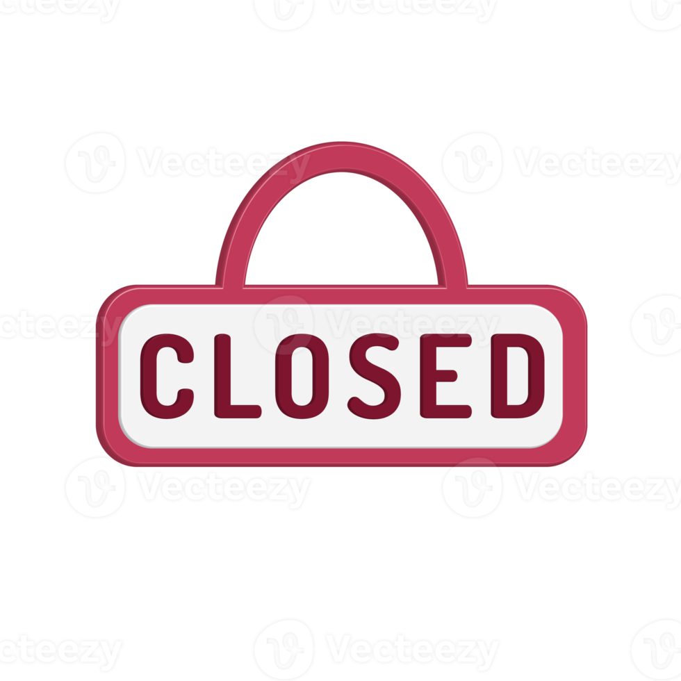 Closed sign text png