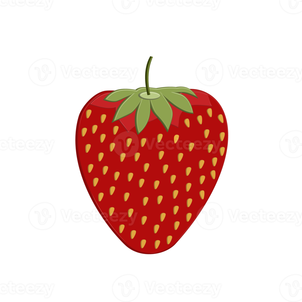 Red strawberry fruit png