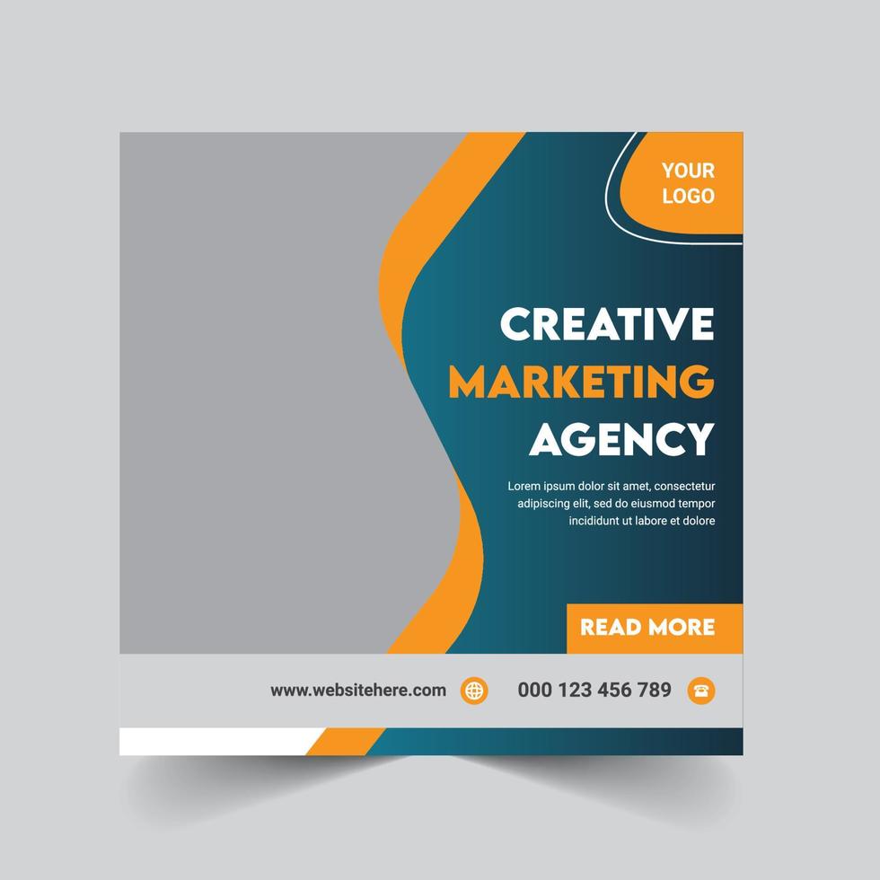 Digital Marketing Agency Soical Media Post Or Square Banner Template vector