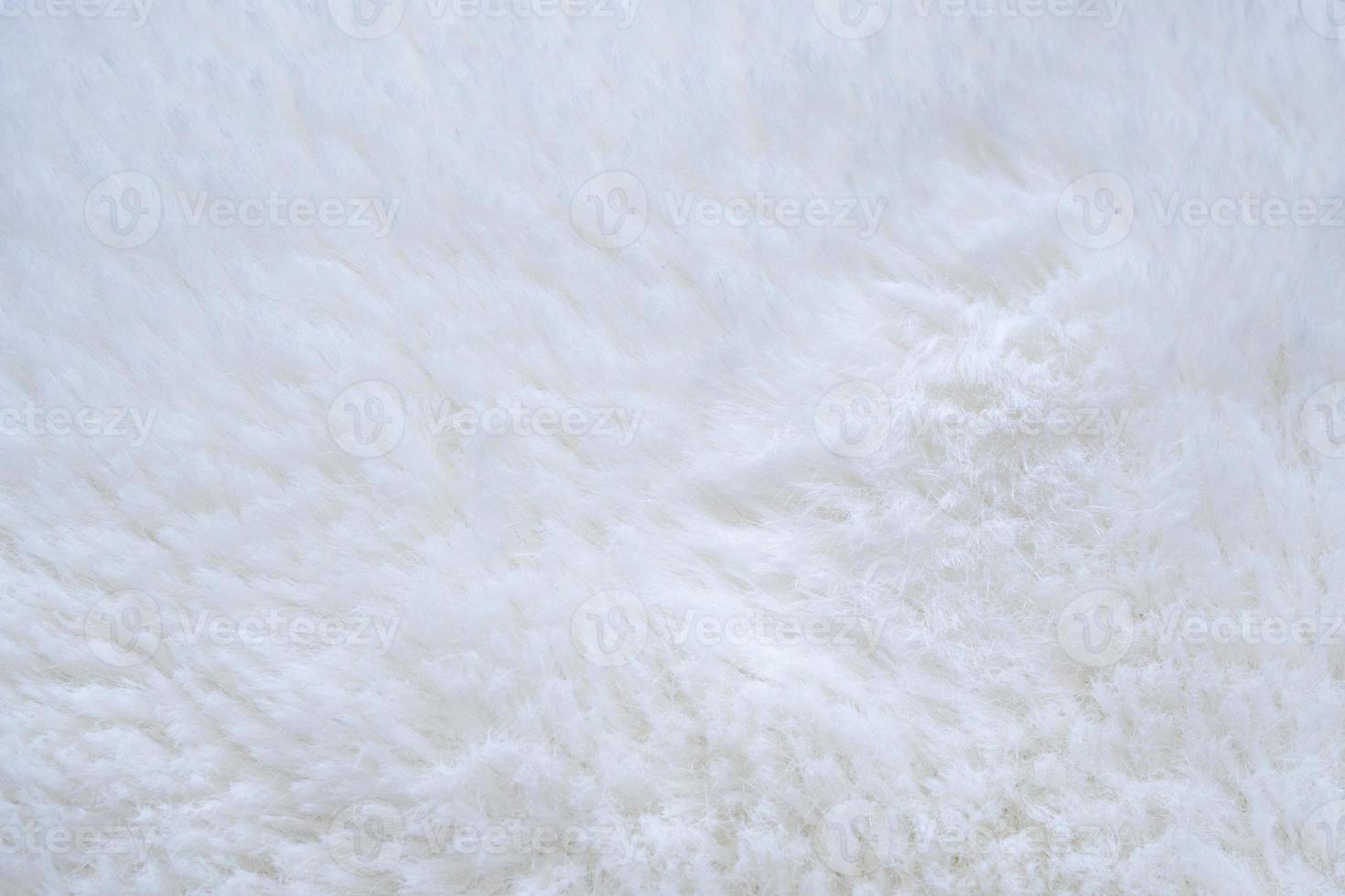 White fluffy fur fabric wool texture background photo