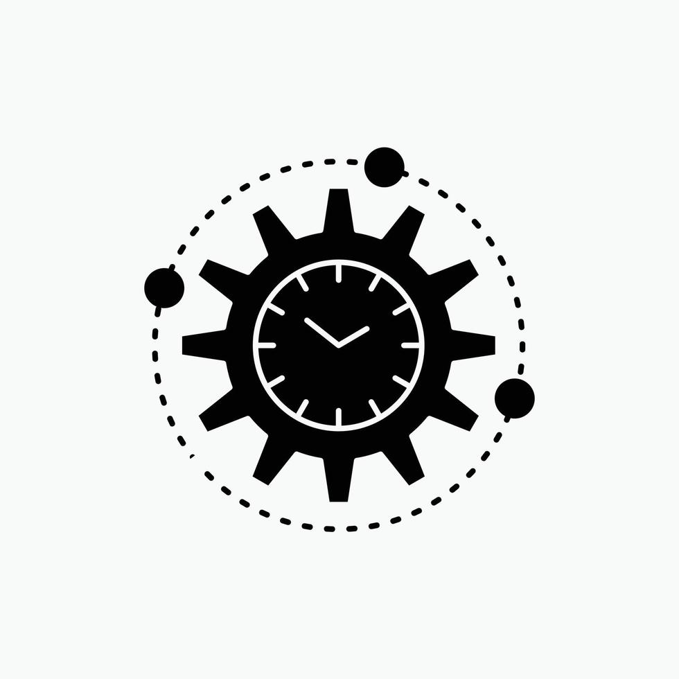 Efficiency. management. processing. productivity. project Glyph Icon. Vector isolated illustration