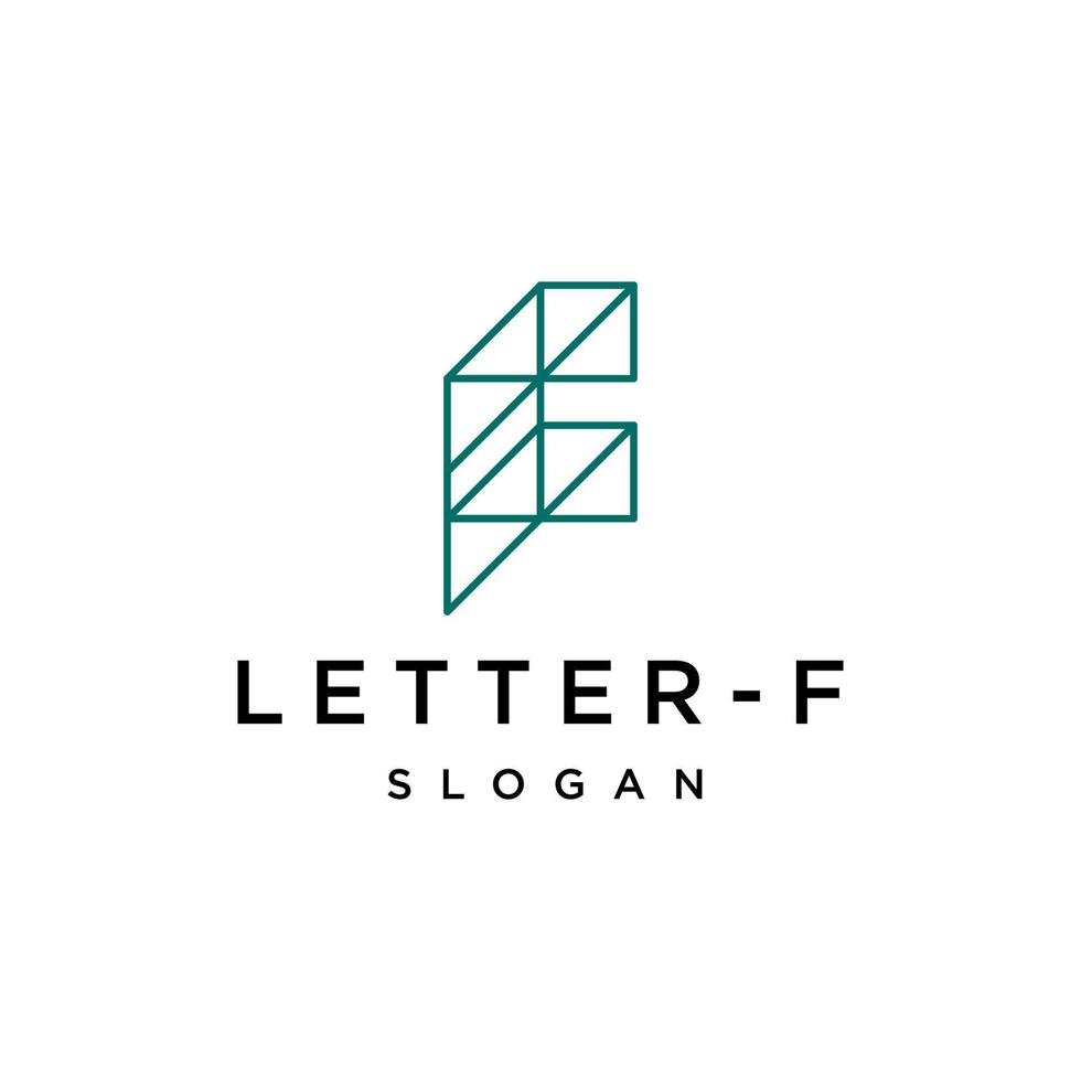 plantilla de vector de diseño de logotipo de letra f abstracta