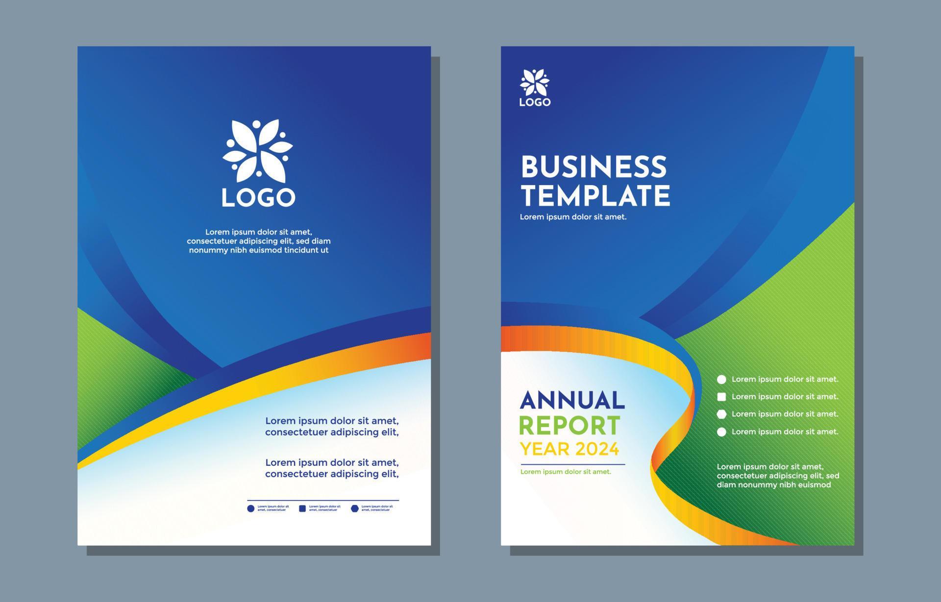 Annual Report Book Cover Template 12809459 Vector Art at Vecteezy