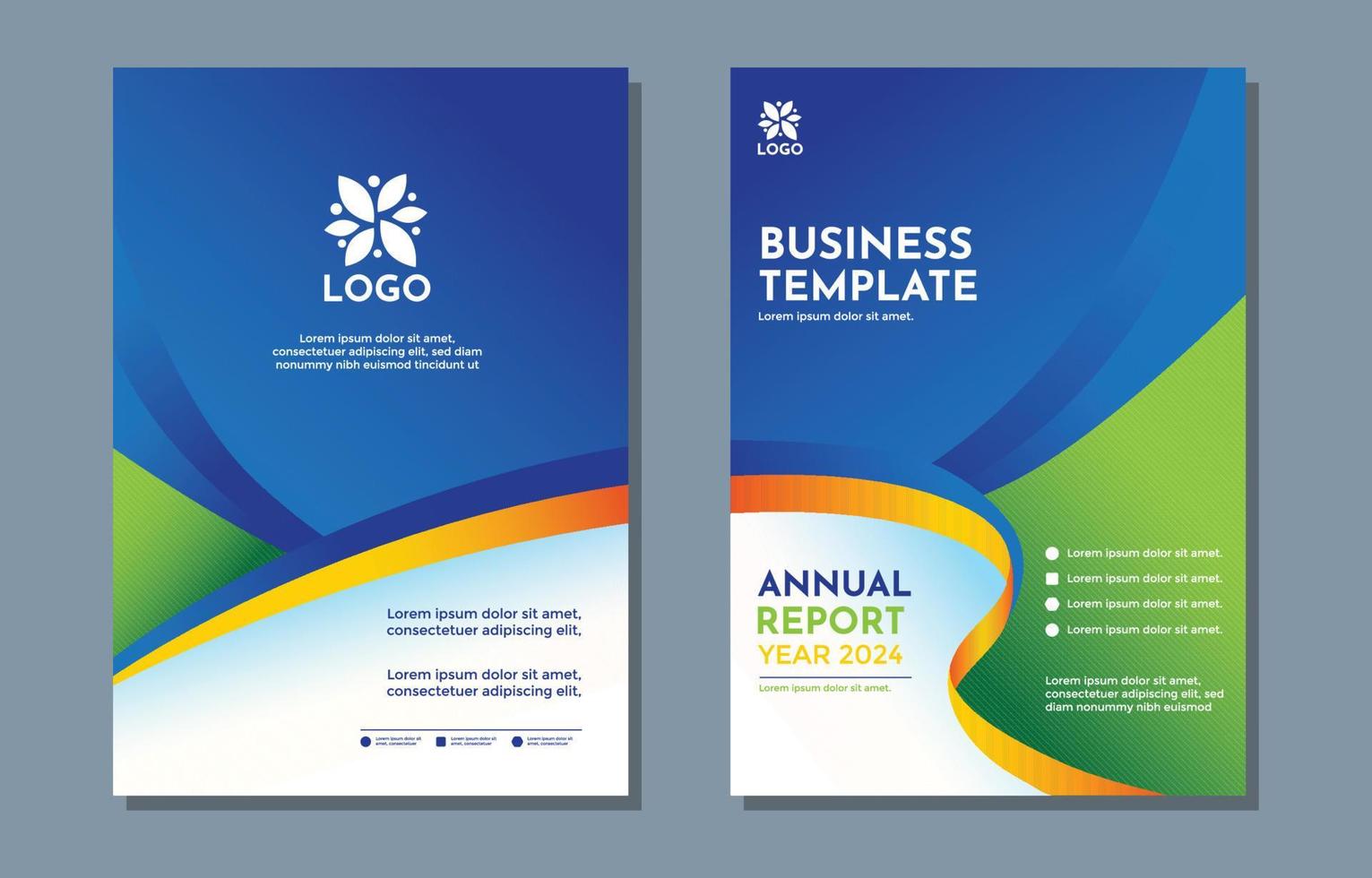Annual Report Book Cover Template vector