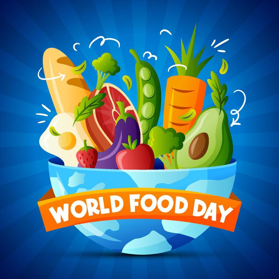 World Food Day Concept 12809485 Vector Art at Vecteezy