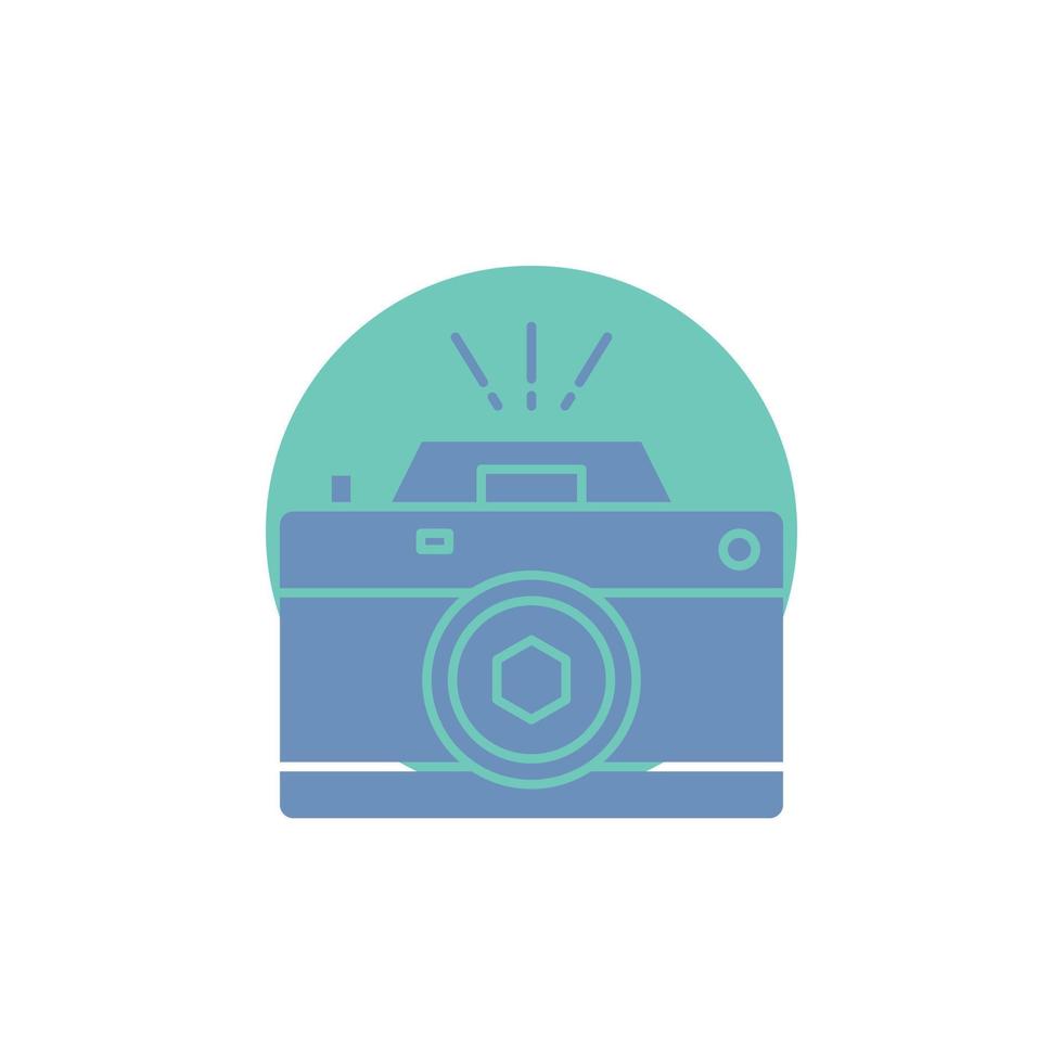 Camera. photography. capture. photo. aperture Glyph Icon. vector