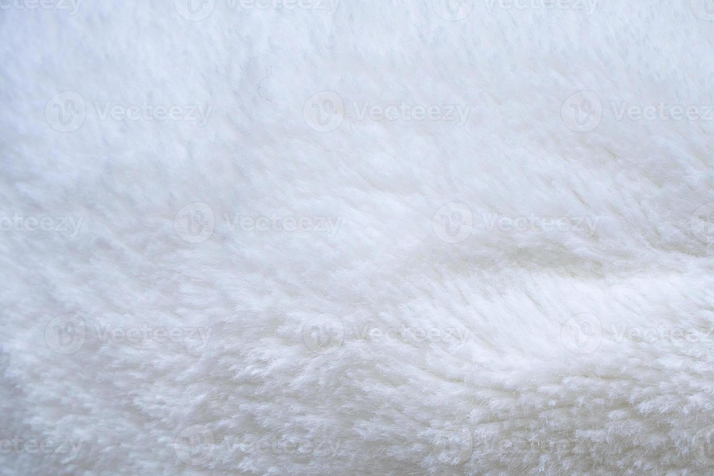 White fluffy fur fabric wool texture background photo