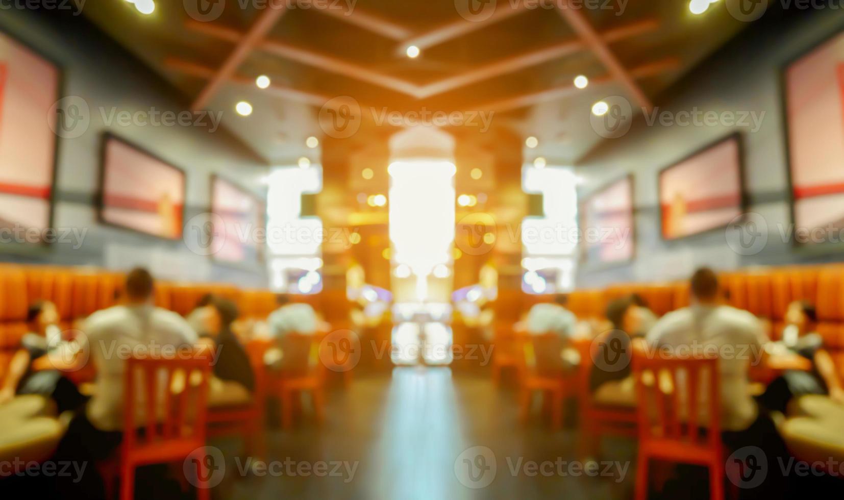 cafe restaurant interior blurred abstract vintage background photo