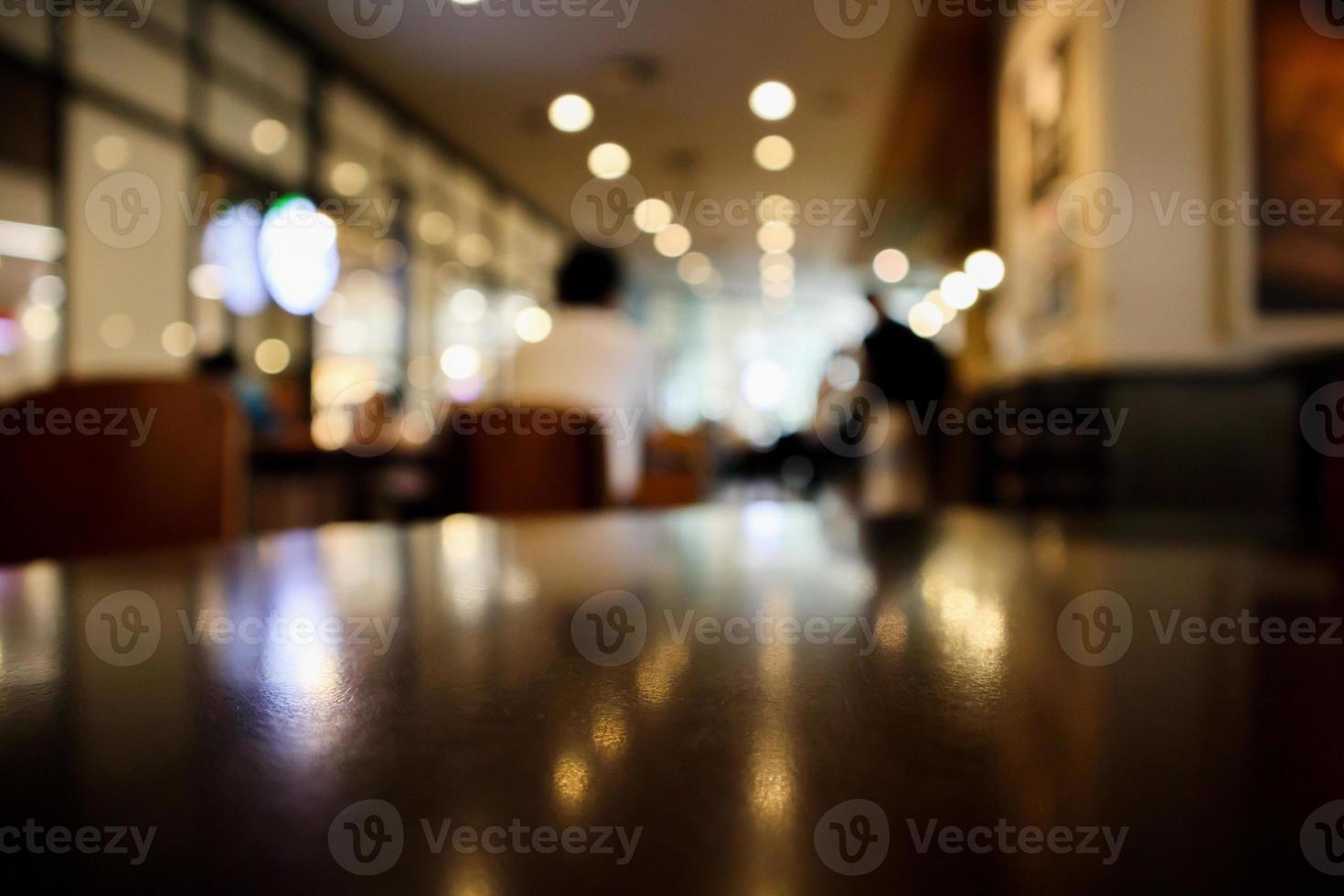 Restaurant cafe or coffee shop interior with people abstract defocused blur background photo