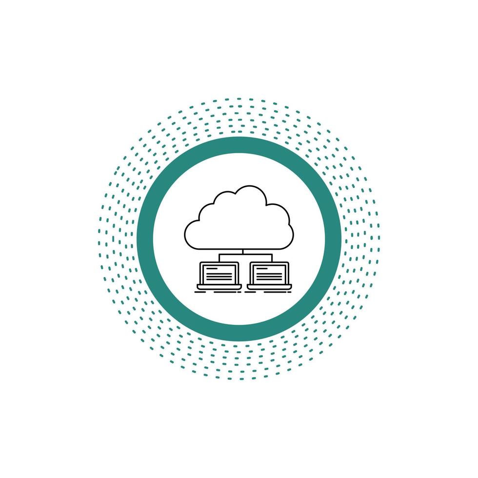 cloud. network. server. internet. data Line Icon. Vector isolated illustration