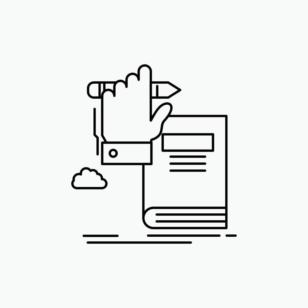education. knowledge. learning. progress. growth Line Icon. Vector isolated illustration
